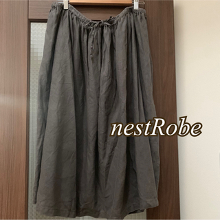 ネストローブ(nest Robe)の美品● nestRobe ネストローブ　リネンロングスカート(ロングスカート)