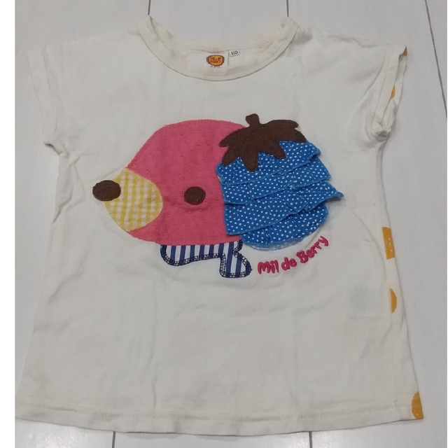 子供 女の子 Tシャツ 半袖 カットソー キッズ/ベビー/マタニティのキッズ服女の子用(90cm~)(Tシャツ/カットソー)の商品写真