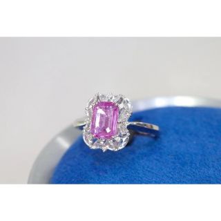 天然 非加熱パパラチアサファイア ダイヤ リング1.11ct k18 fの通販 by ...