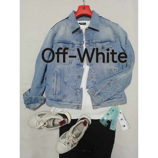 ☆新品・メンズ☆【 Off-White オフホワイト 】デニムジャケット M 青