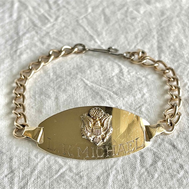 値下げ】 1940年代 ミリタリー IDブレスレット シルバー製navy army
