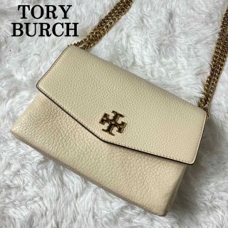 トリーバーチ(Tory Burch)の良品⭐️トリーバーチ　チェーンショルダー　2way キラ レザー ホワイト(ショルダーバッグ)