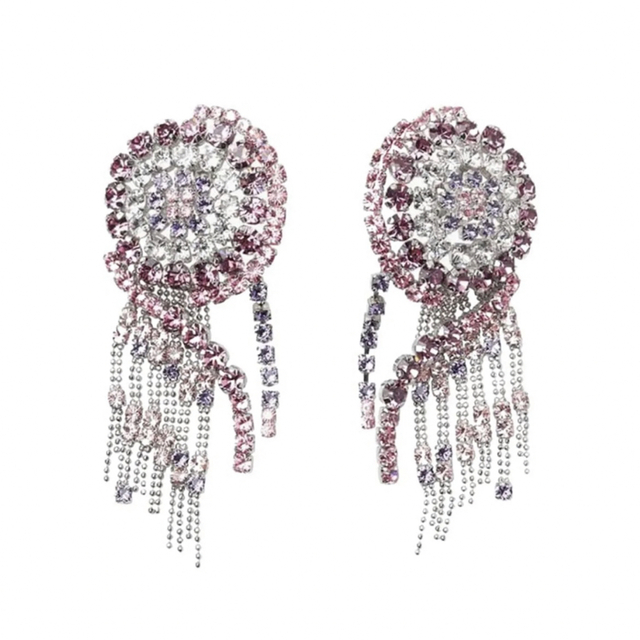 希少‼️マメクロゴウチpastel crystal fringe earrings | enrumbaong.pe