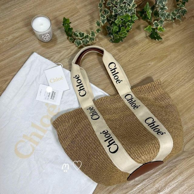 話題の人気 Chloe - Chloe クロエ ウッディラージバスケット かご