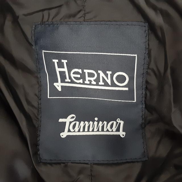 HERNO(ヘルノ)のヘルノ ダウンコート サイズ46 L - 黒 レディースのジャケット/アウター(ダウンコート)の商品写真