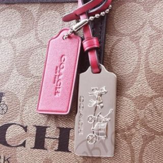 COACH - 新品!コーチ シグネチャー トートバッグ カーキ×ベリーの通販