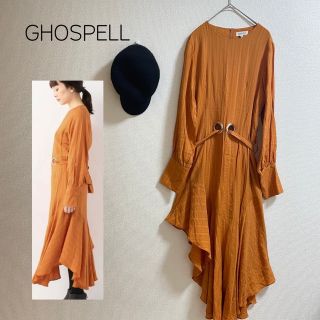 ゴスペル(GHOSPELL)の【美品】ゴスペル♡アシメワンピース オレンジ(ロングワンピース/マキシワンピース)