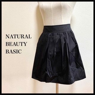 ナチュラルビューティーベーシック(NATURAL BEAUTY BASIC)の★極美品★ NATURAL BEAUTY BASIC ナチュビ　膝上スカート M(ひざ丈スカート)