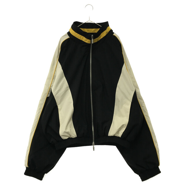 RHUDE ルード CURVE PANEL TRACK JACKET カーブパネルトラックジャケット ブラック/ホワイト63センチ裄丈