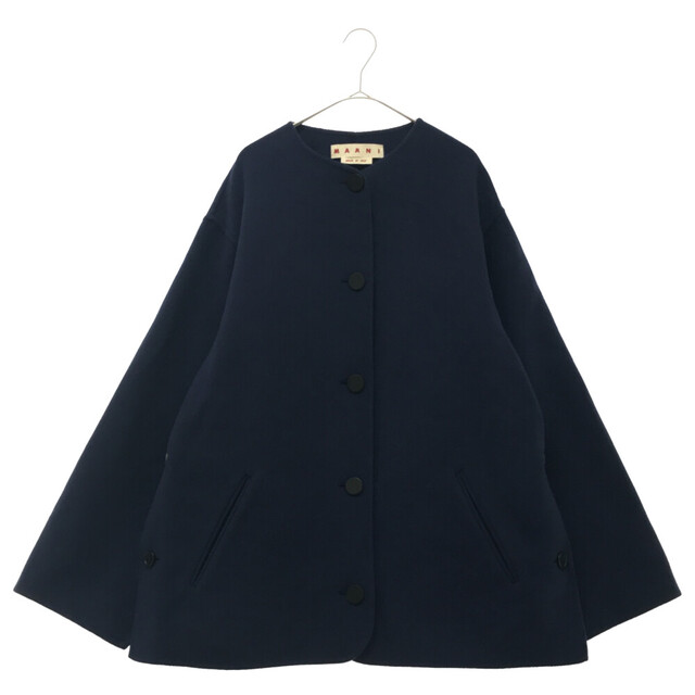 MARNI マルニ 22AW ダブルフェイス カシミヤ ノーカラー キャバン