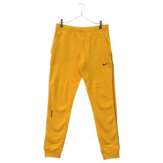 00s NIKE　グレーx黄 テック　ナイロンパンツ　ドローコード　M