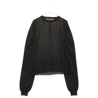 リックオウエンス(Rick Owens)のRick Owens リックオウエンス CROPPED OVERSIZED BIKER ROUND NECK クロップド オーバーサイズ ビックラウンド ネック ニット ロンT ブラウン RU20F3610-M(Tシャツ/カットソー(七分/長袖))