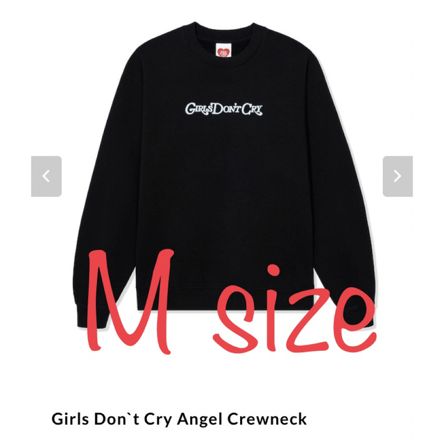 Girls Don't Cry(ガールズドントクライ)の【黒M】Girls Don't Cry Angel Crewneck メンズのトップス(スウェット)の商品写真