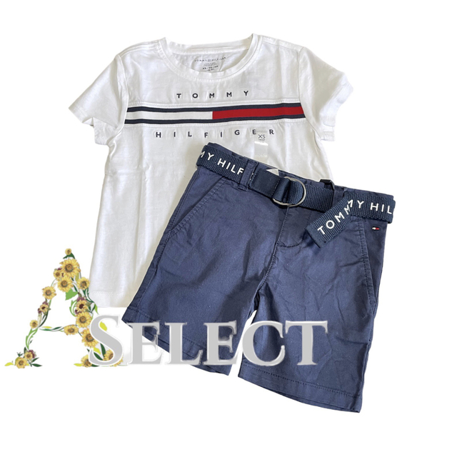 TOMMY HILFIGER(トミーヒルフィガー)のTOMMY HILFIGER【国内正規品】kidsベルト付きハーフパンツ90 キッズ/ベビー/マタニティのキッズ服男の子用(90cm~)(パンツ/スパッツ)の商品写真