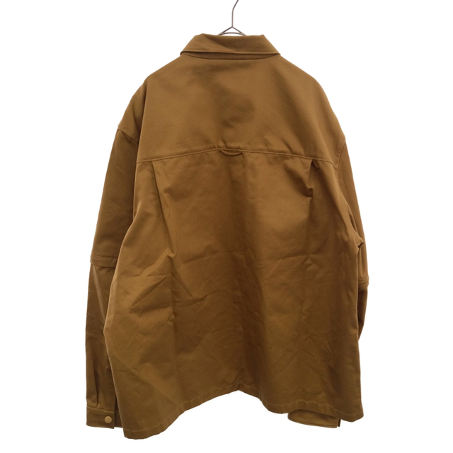 PRADA プラダ 21AW Re-Nylon Double Pocket Shirt jacket リサイクルナイロンダブルポケットシャツ  ジャケット スナップボタン ブラウン SC548 S212 1UPX