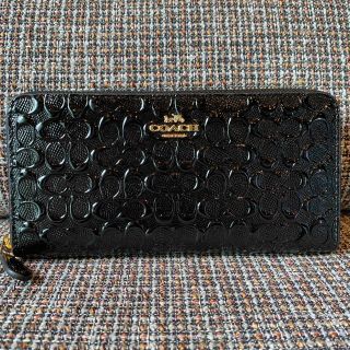 コーチ(COACH)の54805  コーチ　長財布　ブラックエナメル(財布)