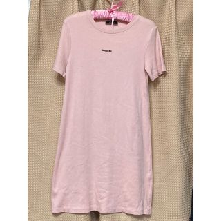 ベルシュカ(Bershka)のBershkaベルシュカ★ピンク半袖ワンピース★(ひざ丈ワンピース)