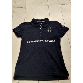サマンサタバサ(Samantha Thavasa)の➆　サマンサタバサ　半袖ポロシャツ　紺色　ベア　サイズS(ウエア)