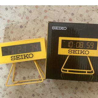 セイコー(SEIKO)のSEIKO セイコー クロック SQ815Y  beams スポーツタイマー風(置時計)