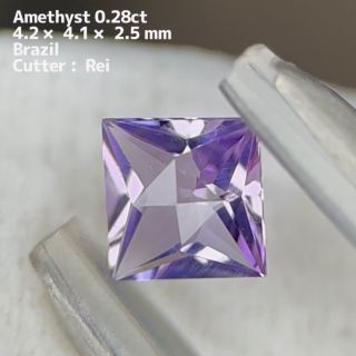 ヤフオクへ移動→特殊テーブルのアメジストペア 0.28ct/ 2pc