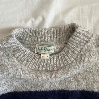 エルエルビーン(L.L.Bean)の【最終値下】LL.Bean ボーダー　ウールニット　古着(ニット/セーター)