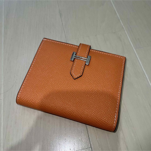 HERMES エルメス 財布 ベアン 三つ折り財布❣️シェーブル オレンジ