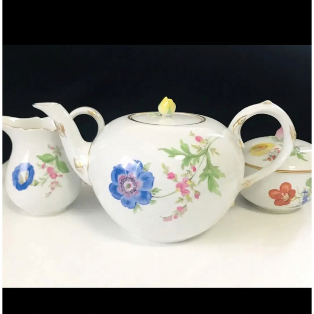 MEISSEN - マイセン ベーシックフラワー ティーポット シュガーポット