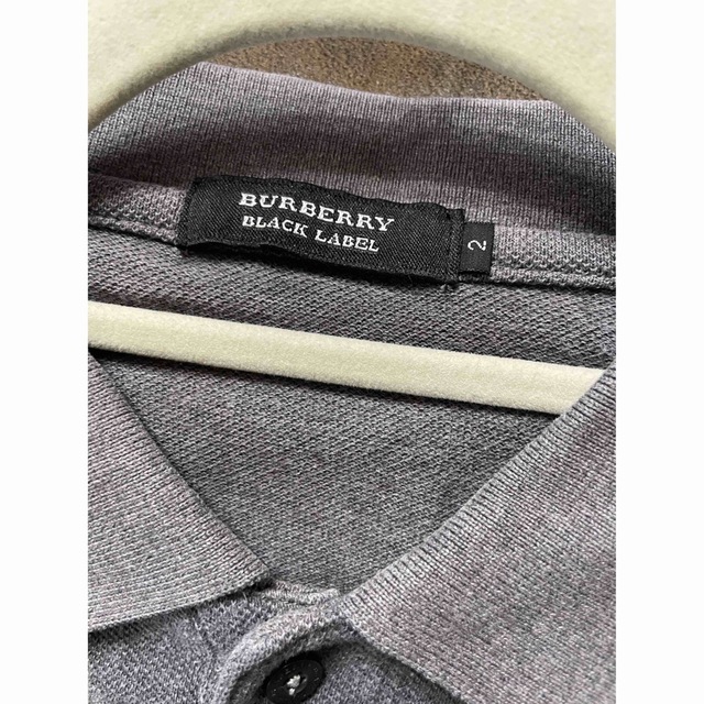 BURBERRY BLACK LABEL(バーバリーブラックレーベル)のBURBERRY BLACK LABEL 2  Mサイズ　グレー メンズのトップス(ポロシャツ)の商品写真