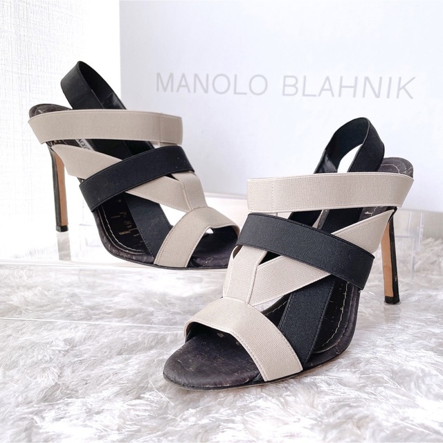 MANOLO BLAHNIK(マノロブラニク)のMANOLO BLAHNIK マノロブラニク　ストラップ　ヒールサンダル　美品 レディースの靴/シューズ(ハイヒール/パンプス)の商品写真