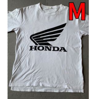 ジーユー(GU)のGU HONDA ジーユー　ホンダ　Tシャツ 白　M 古着　ホンダロゴTシャツ(Tシャツ/カットソー(半袖/袖なし))