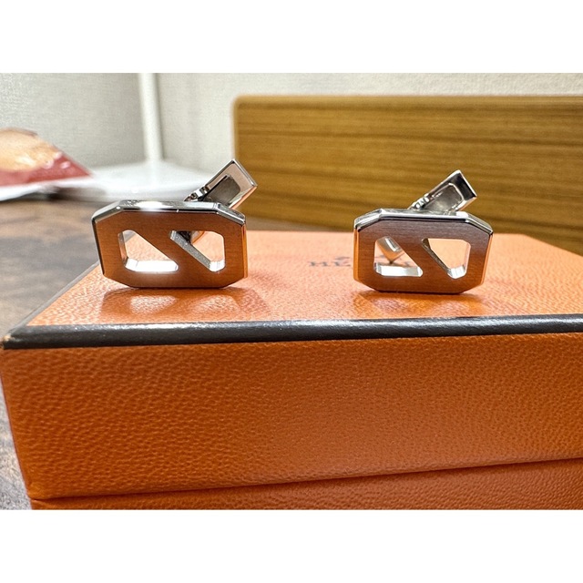 エルメス カフス カフスボタン デルタ HERMES カフリンクス 名作 51.0