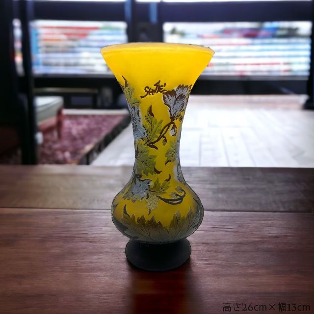 数量は多 幅13cm 【証明書付】高さ26cm エミールガレ アンティーク