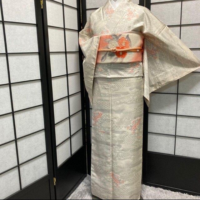 美品 白大島紬 袷着物 | gulatilaw.com