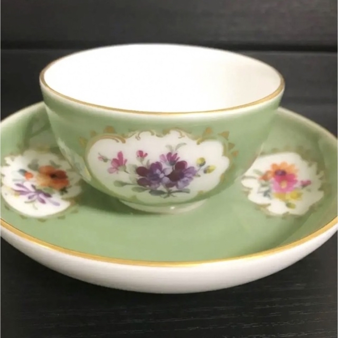KPM ベルリン ベルリン王立磁器製陶所 窓絵 花文カップ レア希少-