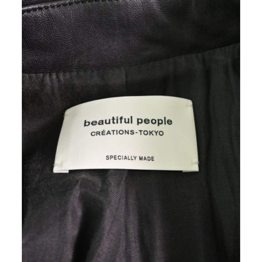 beautiful people(ビューティフルピープル)のbeautiful people ライダース 140(S位) 黒 【古着】【中古】 レディースのジャケット/アウター(ライダースジャケット)の商品写真