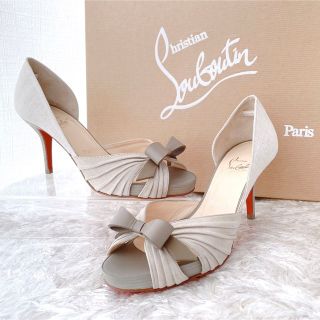 クリスチャンルブタン(Christian Louboutin)のクリスチャンルブタン　リボンサンダル　パンプス　ハイヒール　オープントゥ　未使用(サンダル)