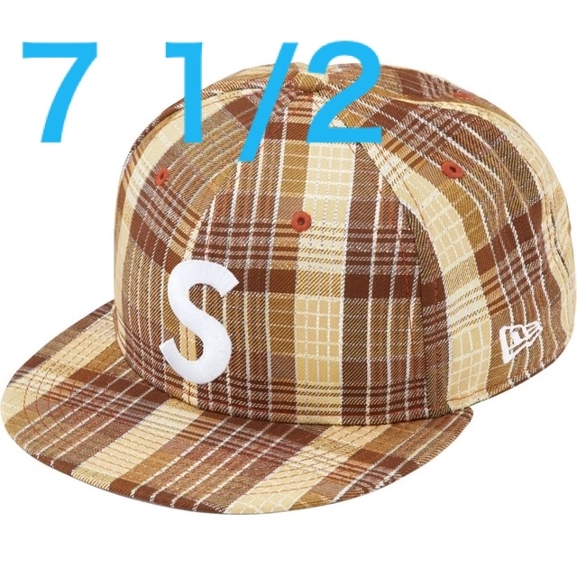 Supreme Metallic Plaid S Logo New Eraキャップ