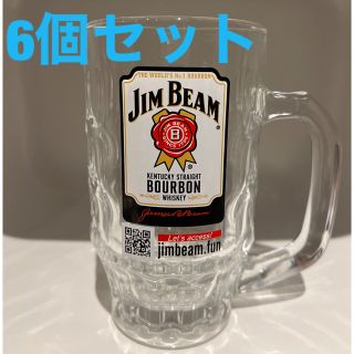 サントリー(サントリー)のサントリージムビームホワイトラベル☆ガラスジョッキ☆6個セット☆(アルコールグッズ)