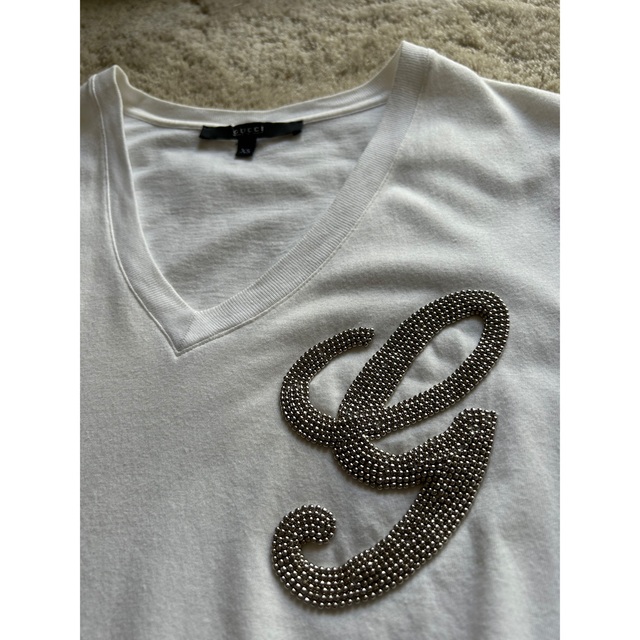 Gucci(グッチ)の【正規品】グッチ　刺繍tシャツ　ホワイト　XS レディースのトップス(Tシャツ(半袖/袖なし))の商品写真