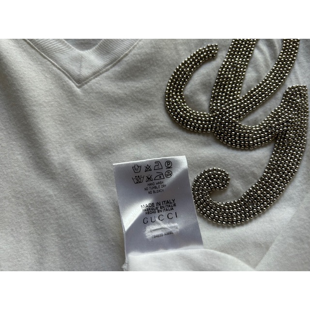 Gucci(グッチ)の【正規品】グッチ　刺繍tシャツ　ホワイト　XS レディースのトップス(Tシャツ(半袖/袖なし))の商品写真