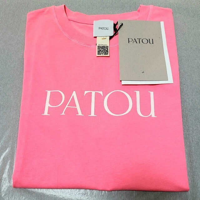 新品未着用 ピンクS PATOU オーガニックコットン パトゥロゴTシャツ