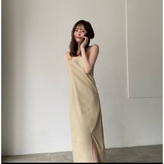 スナイデル(SNIDEL)のcelon thin cami linen dress(ロングワンピース/マキシワンピース)