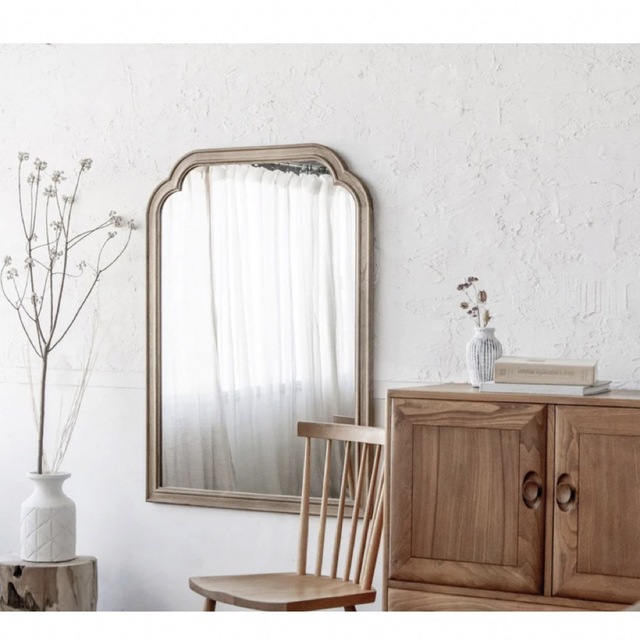 antry wood arch mirror インテリア/住まい/日用品のインテリア小物(壁掛けミラー)の商品写真