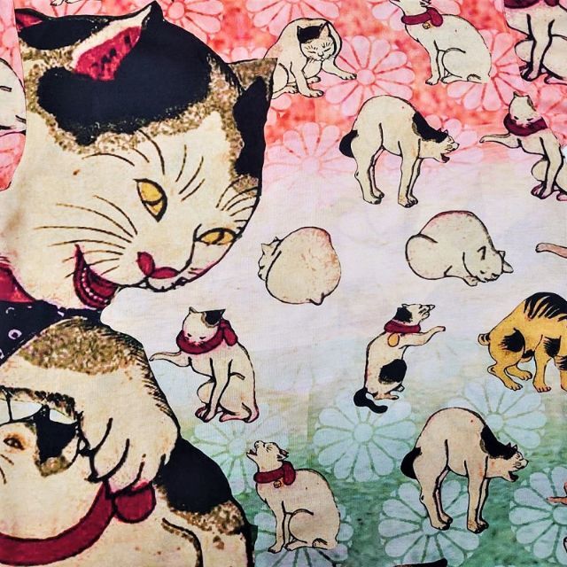 KAYA(カヤ)の新品　【カヤ】　浮世絵アロハシャツ 　歌川国芳の「志んぱんねこ尽し」 メンズのトップス(シャツ)の商品写真