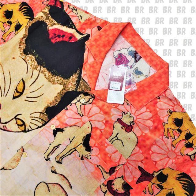 KAYA(カヤ)の新品　【カヤ】　浮世絵アロハシャツ 　歌川国芳の「志んぱんねこ尽し」 メンズのトップス(シャツ)の商品写真