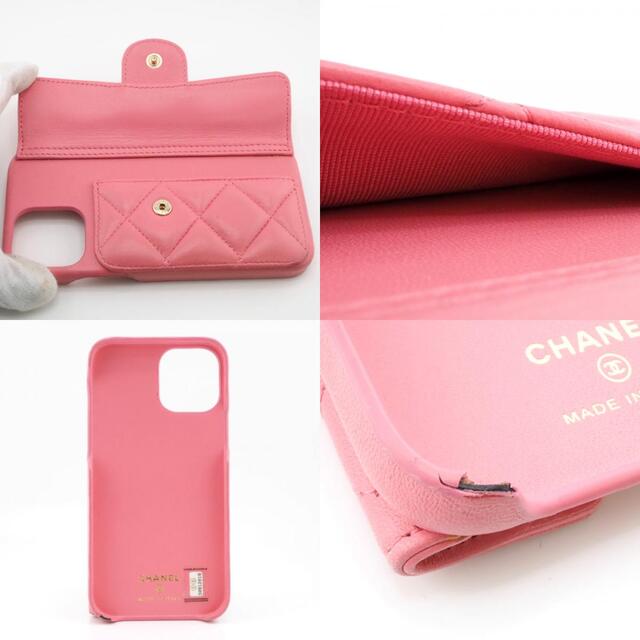 CHANEL(シャネル)のシャネル CHANEL iPhoneケース
 マトラッセ フラップ ピンク スマホ/家電/カメラのスマホアクセサリー(iPhoneケース)の商品写真