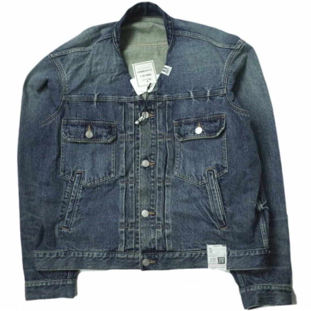 MAISON MIHARA YASUHIRO x ROYAL FLASH メゾン ミハラヤスヒロ ロイヤルフラッシュ 23SS 別注 日本製 NO COLLAR DENIM JACKET 2nd TYPE リメイクデニムジャケット J10BL021 48 Indigo Gジャン ノーカラー オーバーサイズ アウター【新古品】【MAISON MIHARA YASUHIRO】