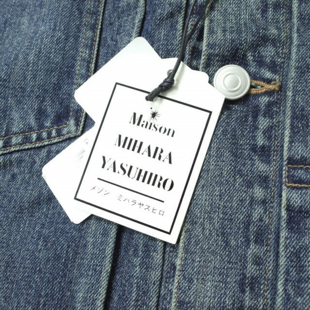 MAISON MIHARA YASUHIRO x ROYAL FLASH メゾン ミハラヤスヒロ ロイヤルフラッシュ 23SS 別注 日本製 NO  COLLAR DENIM JACKET 2nd TYPE リメイクデニムジャケット J10BL021 48 Indigo Gジャン ノーカラー ...