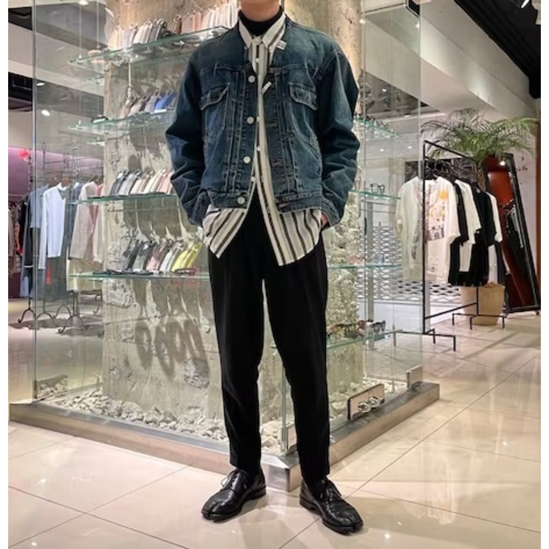 MAISON MIHARA YASUHIRO x ROYAL FLASH メゾン ミハラヤスヒロ ロイヤルフラッシュ 23SS 別注 日本製 NO  COLLAR DENIM JACKET 2nd TYPE リメイクデニムジャケット J10BL021 48 Indigo Gジャン ノーカラー ...