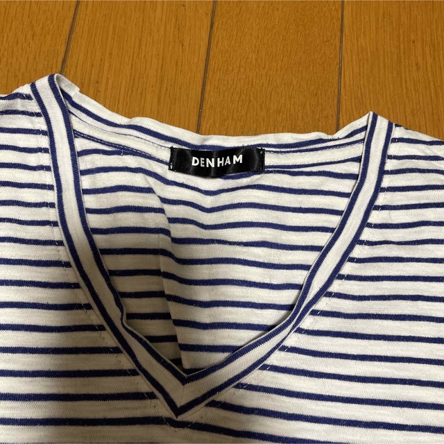 DENHAM(デンハム)の美品デンハムボーダーVネックTシャツ メンズのトップス(Tシャツ/カットソー(半袖/袖なし))の商品写真